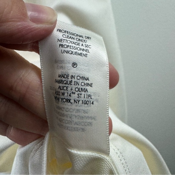 Alice + Olivia James Scoop Neck Body-Con Tank Dress Size 8 Off White NEW - Picture 7 of 12